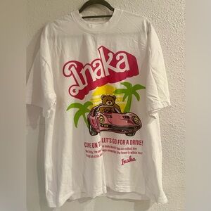 Inaka Malibu White Graphic T-Shirt for Men size XL